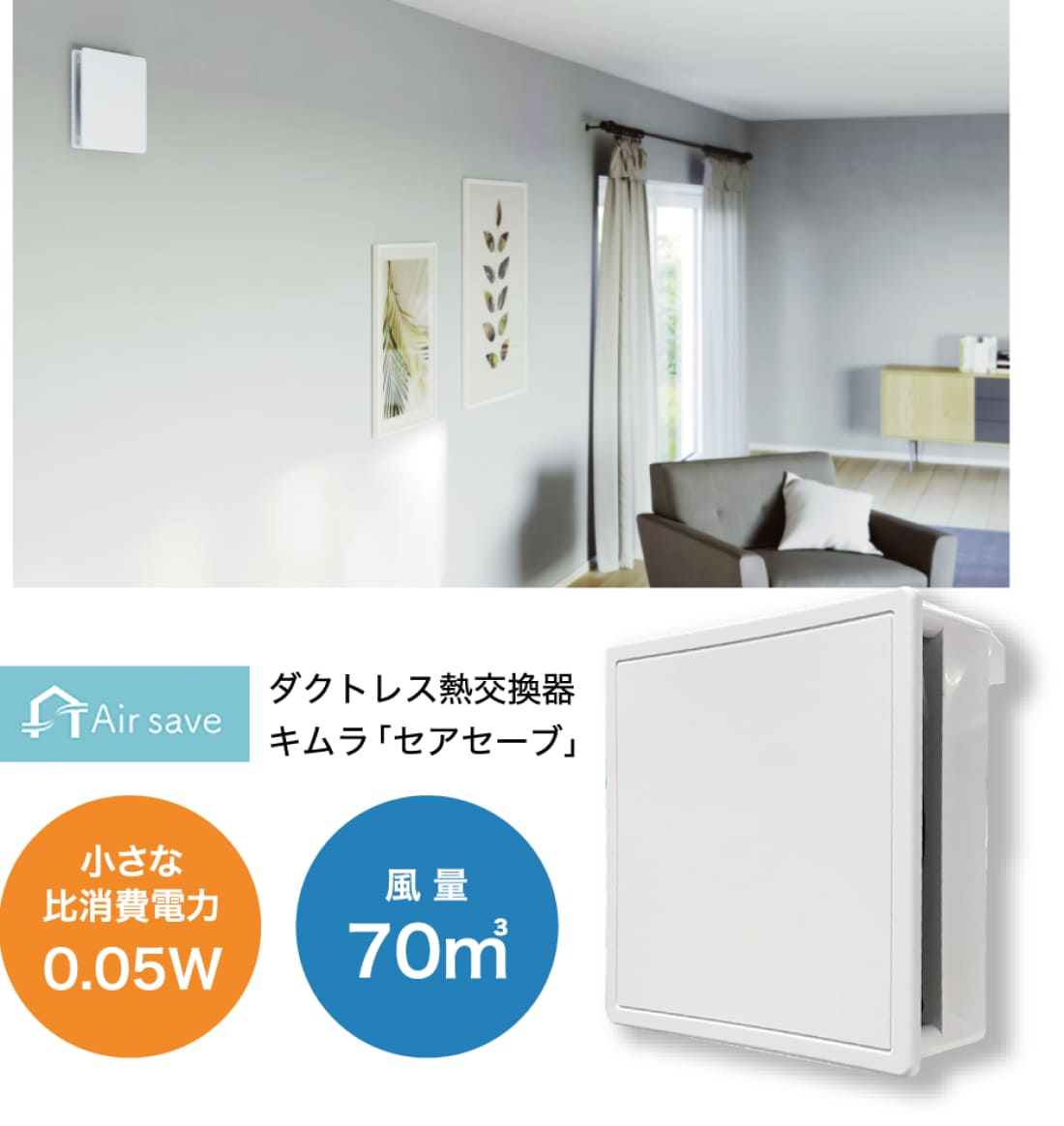 ダクトレス熱交換器